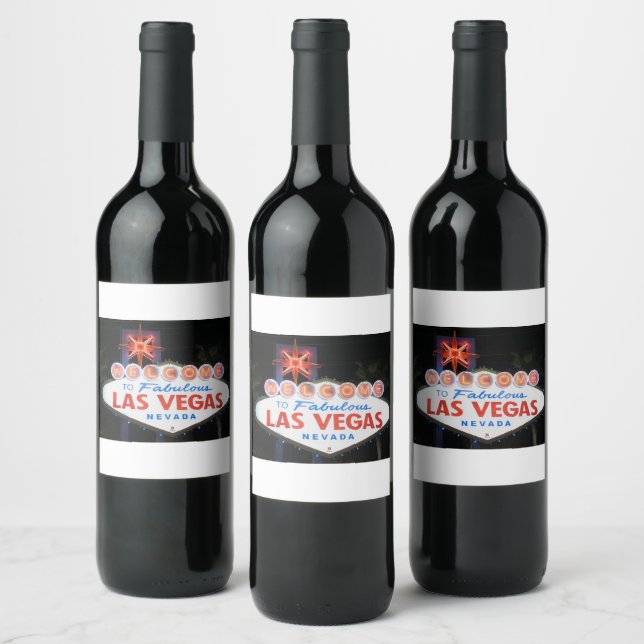 Las Vegas ! Wine Label (Bottles)