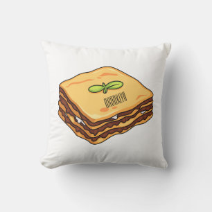 Lasagne cartoon illustration  cushion
