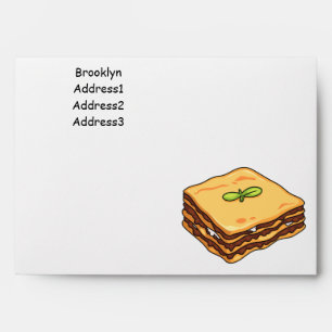 Lasagne cartoon illustration  envelope