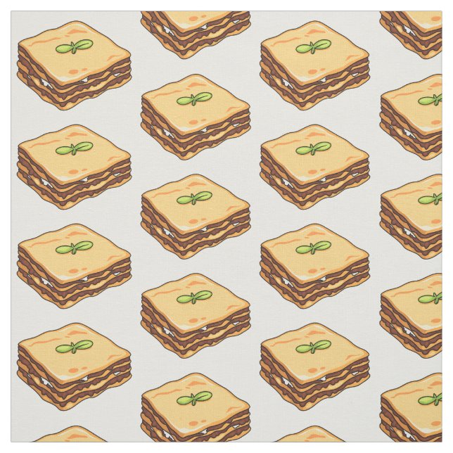 Lasagne cartoon illustration fabric (Swatch)