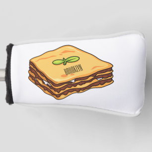 Lasagne cartoon illustration  golf head cover