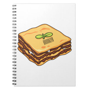 Lasagne cartoon illustration notebook