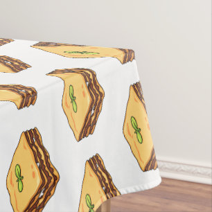 Lasagne cartoon illustration tablecloth