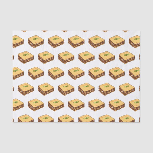 Lasagne cartoon illustration  tissue paper (Front)