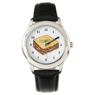 Lasagne cartoon illustration watch