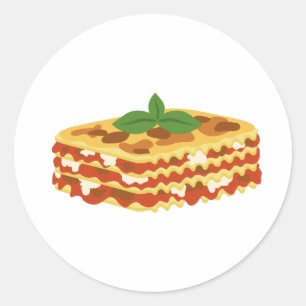 Lasagne Classic Round Sticker