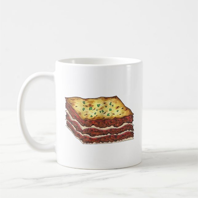 Lasagne Lasagne Italian American Cooking Food Coffee Mug (Left)