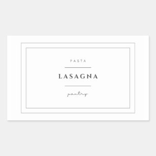 Lasagne Pasta Food Label Stickers