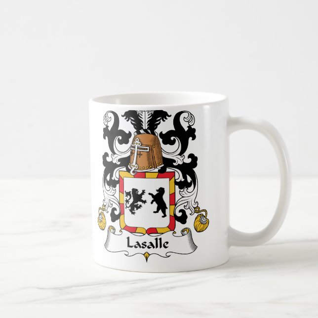 LaSalle Family Crest Coffee Mug (Right)