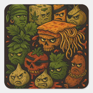 Lasanghetti's The Gang Square Sticker