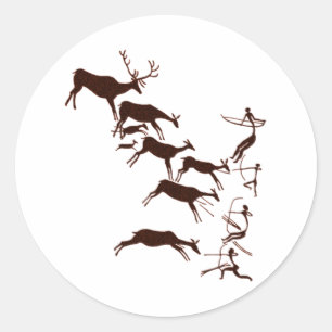 Lascaux Cave Art Classic Round Sticker