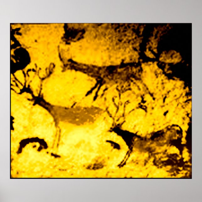 Lascaux Deer Herd Poster (Front)