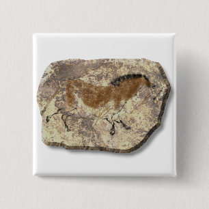 Lascaux  Horse stone 15 Cm Square Badge