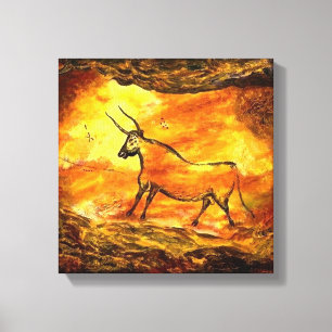 Lascaux Prehistoric Cave Painting of Bull Canvas Print