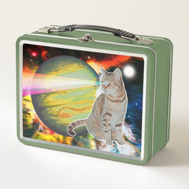 Laser-Cat Mossbody Metal Lunchbox (Front)