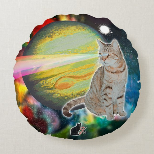 Laser-Cat Mossbody  Round Cushion (Front)