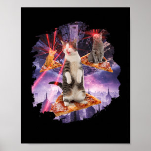 Laser Cats Pizza Kitties Poster