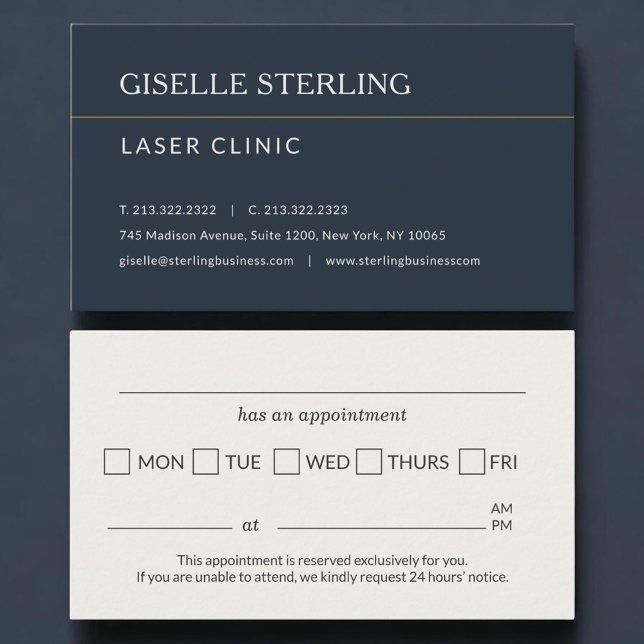 Laser Clinic Office Appointment Reminder Card (Creator Uploaded)