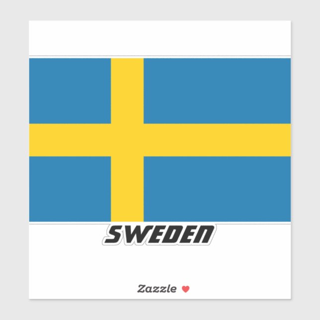 Laser Cut Vinyl Swedish Flag. (Sheet)