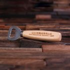 Laser Engraved Light Wood and Metal Bottle Opener