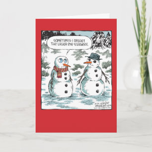 Laser Eye Surgery Christmas Joke Paper Card