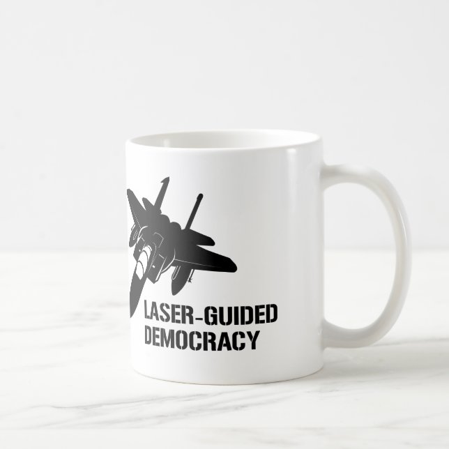 Laser-Guided Democracy / Peace through Firepower Coffee Mug (Right)