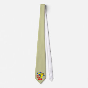 Laser Gun Pew Pew Pew Necktie Tie