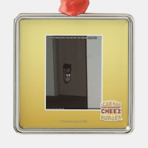 Laser Kitty Metal Tree Decoration