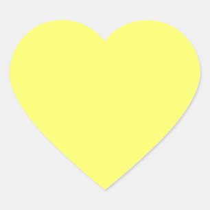 Laser Lemon  (solid colour)  Heart Sticker