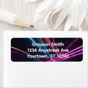 Laser Lights on Black Return Address Label