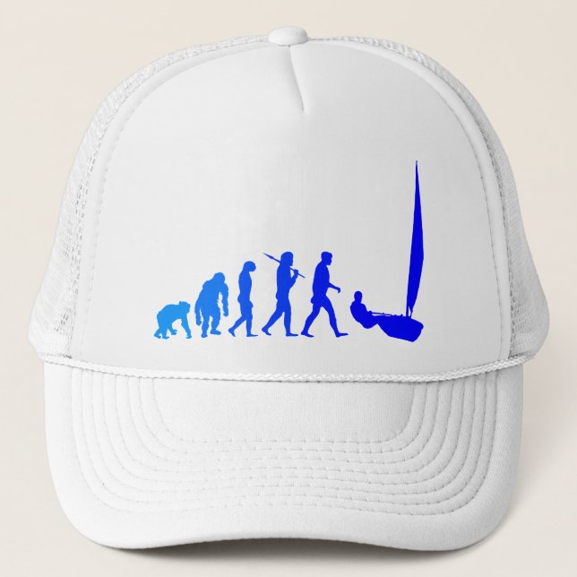 laser sailing sailors blue sail gifts and tees trucker hat (Front)