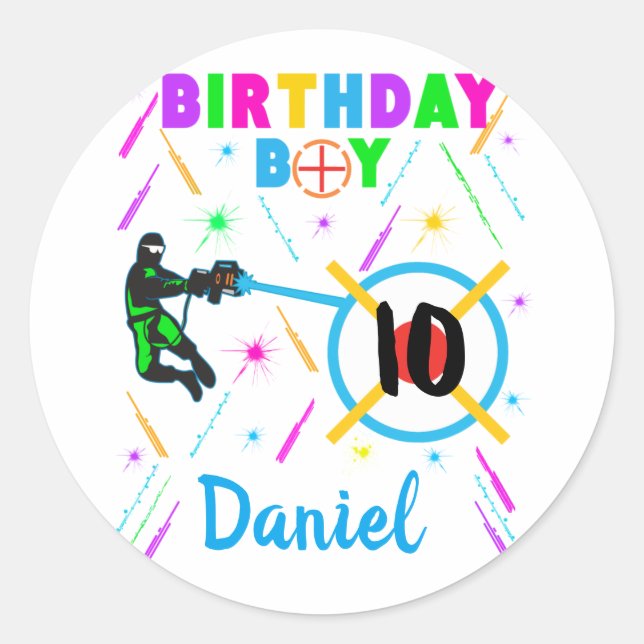Laser Tag Birthday Boy Party Gamer Gaming  (Front)