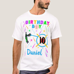 Laser Tag Birthday Boy Party Gamer Gaming T-Shirt