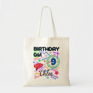 Laser Tag Birthday Girl Party Colourful Tote Bag