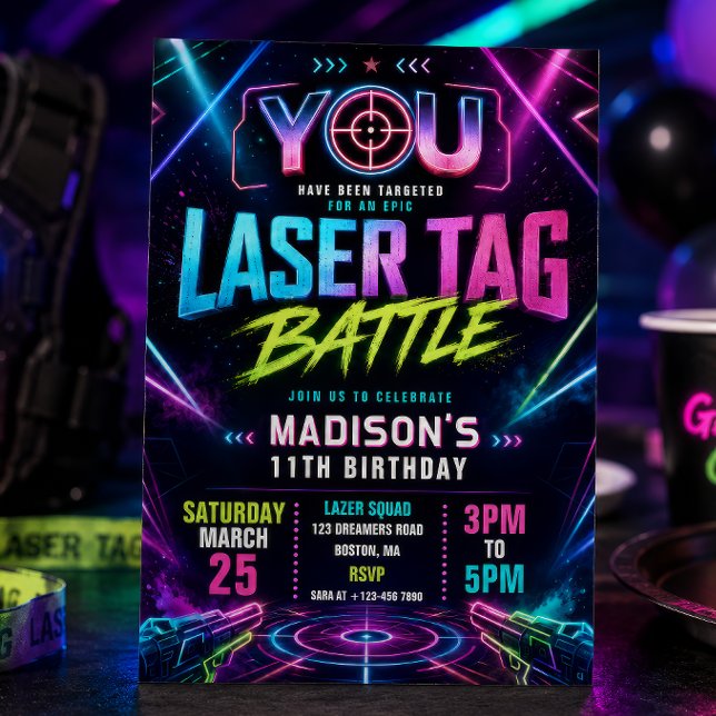 Laser Tag Birthday Invitation (Creator Uploaded)