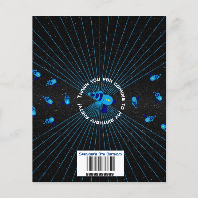 Laser Tag Birthday Party Candy Wrapper (Front)