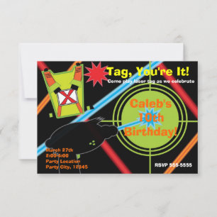Laser Tag Birthday Party Invitation