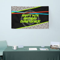 Laser Tag Boy Birthday Party Personalised Backdrop