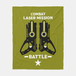 Laser Tag Combat Mission Kids Fleece Blanket
