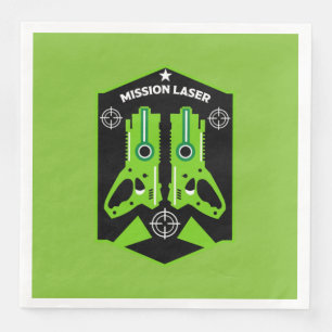 Laser Tag Combat Mission Kids Napkin