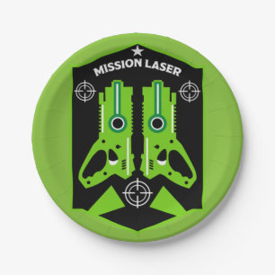 Laser Tag Combat Mission Kids   Paper Plate