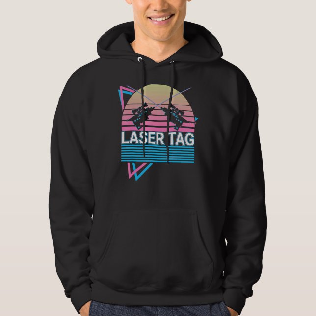 Laser Tag Game Lasertag Retro Hoodie (Front)