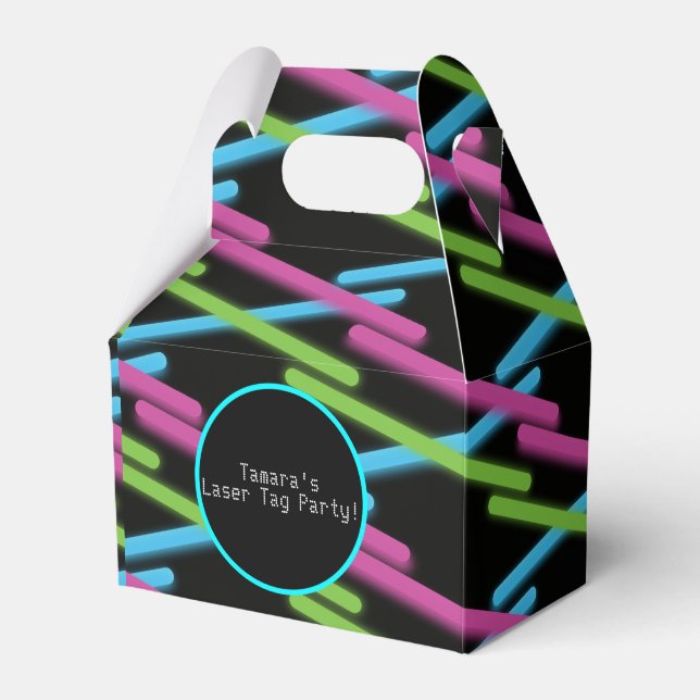 Laser Tag Glow Party Carry Favour Box (Front Side)