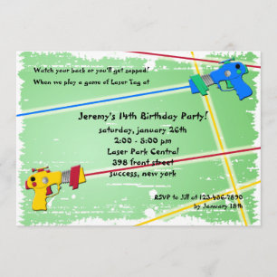 Laser Tag Invitation
