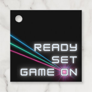 Laser Tag Neon Birthday Party Thank You