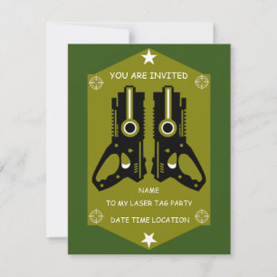 Laser Tag Party Invite