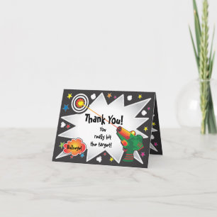 Laser tag Thank you card