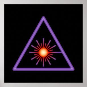 Laser Warning Symbol Poster
