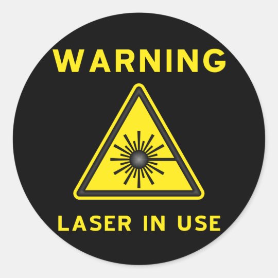 laser warning sticker