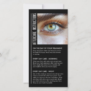 Lash Aftercare Black & White Modern Woman Eye Look Thank You Card